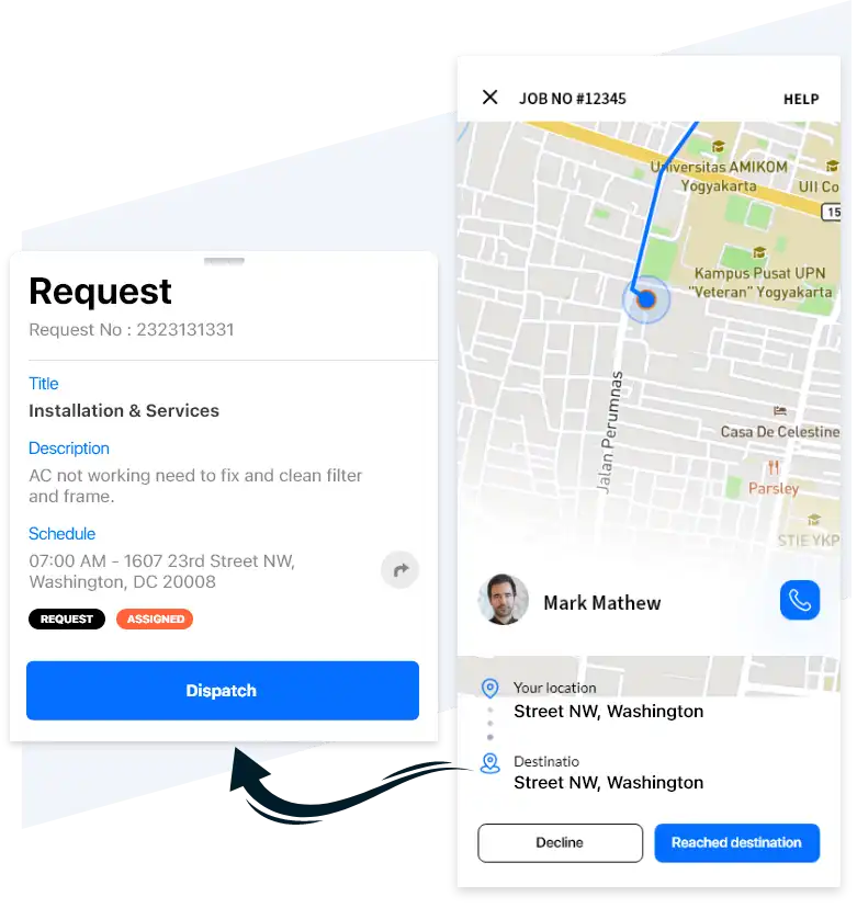 Real time customer app information